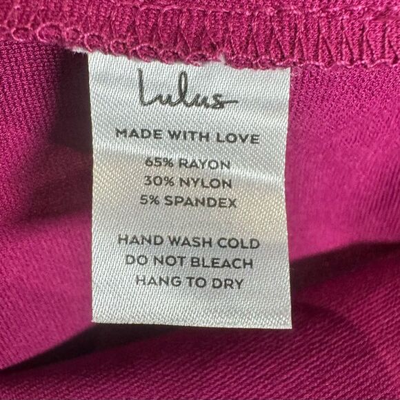 Lulus Magenta One-Shoulder Cutout Bodycon Mini Dress size small NWT - Picture 10 of 10